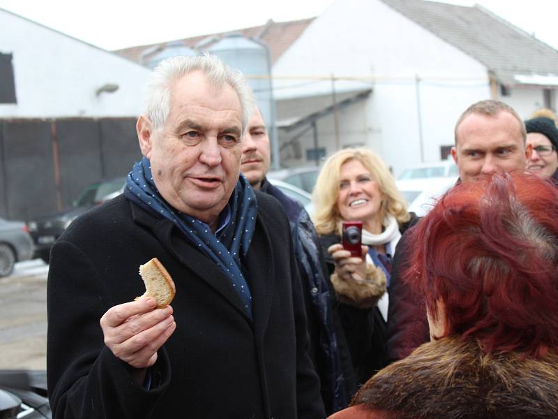 Prezident Miloš Zeman na návštěvě Hodonínska. Ilustrační foto.