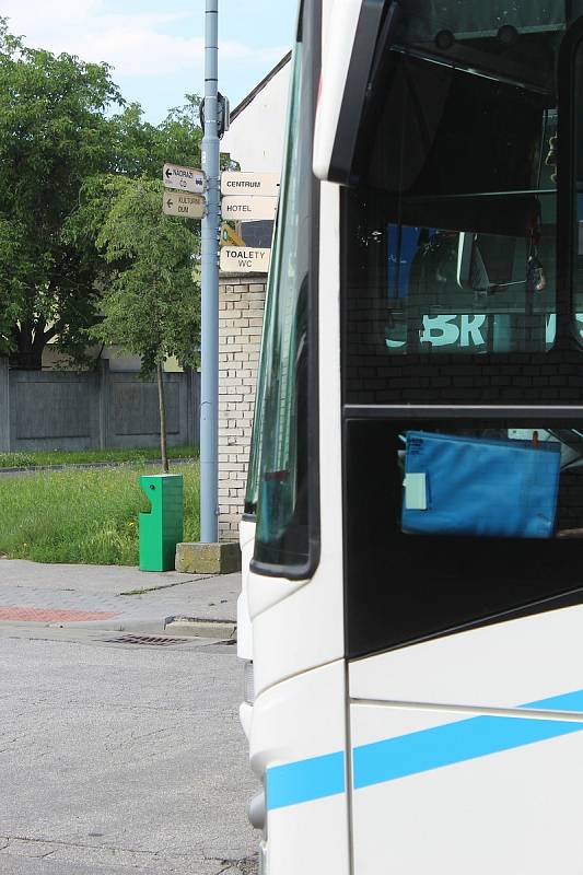 Autobusové nádraží ve Strážnici.