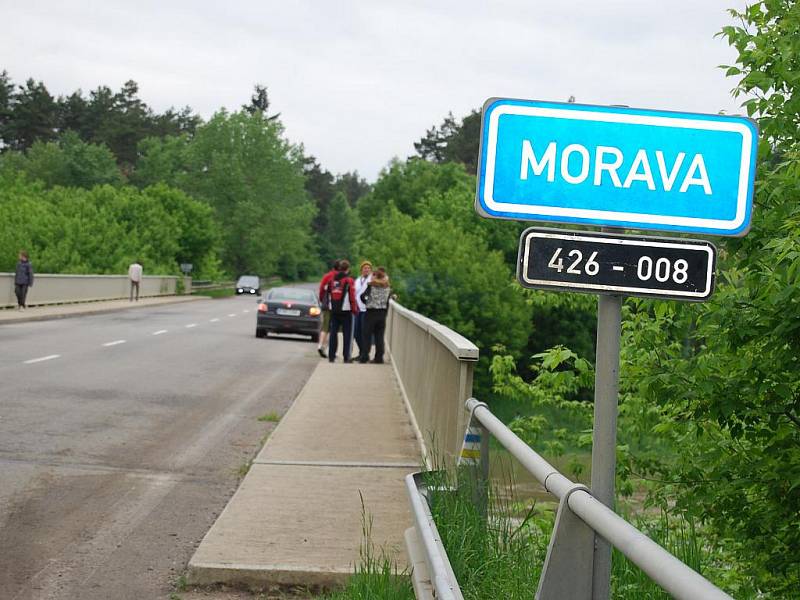 Rozvodněná Morava u bzeneckého Přívozu