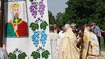 Jaro v Rasticově městě Morava. Pravoslavná cyrilometodějská pouť se svatou liturgií.