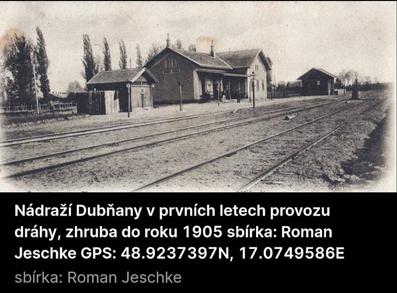 Proměny vlakového nádraží Dubňany.
