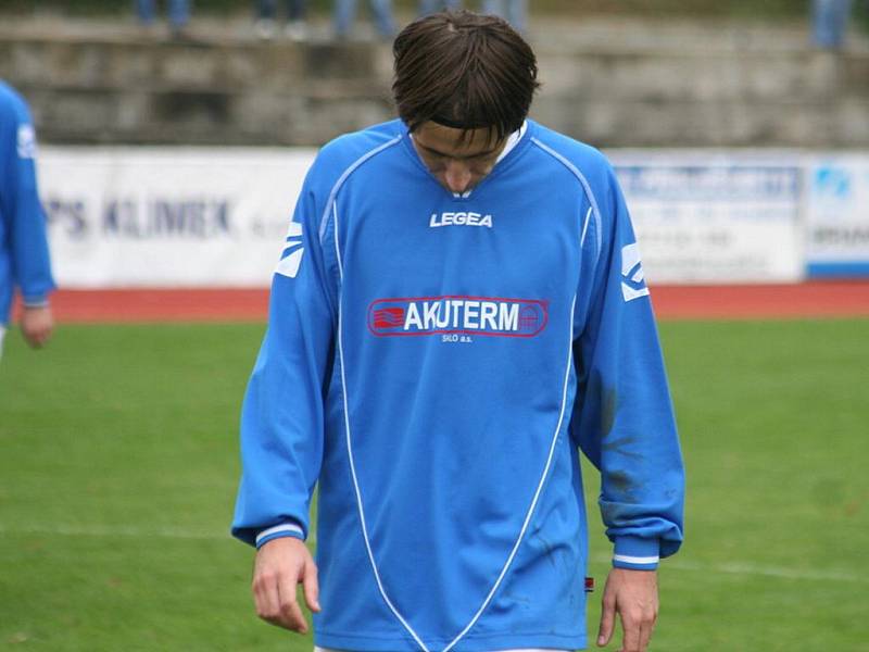 Krajský přebor: 1. FC Kyjov (v modrém) vs. RSM Hodonín