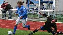 Krajský přebor: 1. FC Kyjov (v modrém) vs. RSM Hodonín
