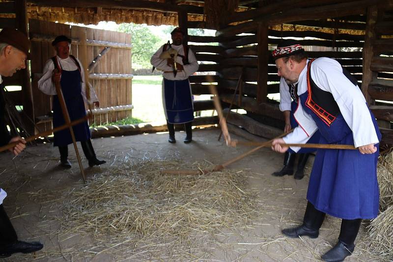 Dožínky ve skanzenu jsou ve Strážnici již tradiční folklorní akcí.