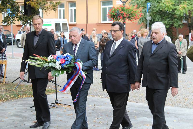 Pietní akt v Hodoníně u příležitosti osmdesáti let od úmrtí prvního československého prezidenta Tomáše Garrigua Masaryka.