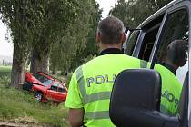 Mezi Veselím nad Moravou a Blatnicí pod Svatým Antonínkem bourala třiadvacetiletá řidička. S autem skončila ve stromě.