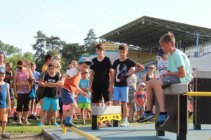 Otevření prvního parkourového hřiště v hodonínském okrese, na městském stadionu v Kyjově.