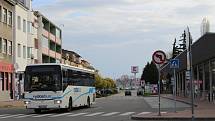 Stávka řidičů autobusů ve Veselí nad Moravou.