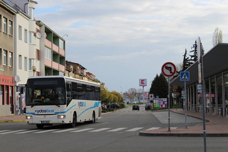 Stávka řidičů autobusů ve Veselí nad Moravou.