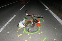 Smrtelná nehoda cyklisty mezi Hodonínem a Ratíškovicemi.