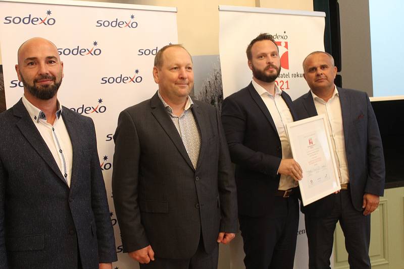 Ocenění Sodexo Zaměstnavatele roku 2021 Jihomoravského a Zlínského kraje v Archlebově v sídle Vinařství Spielberg.