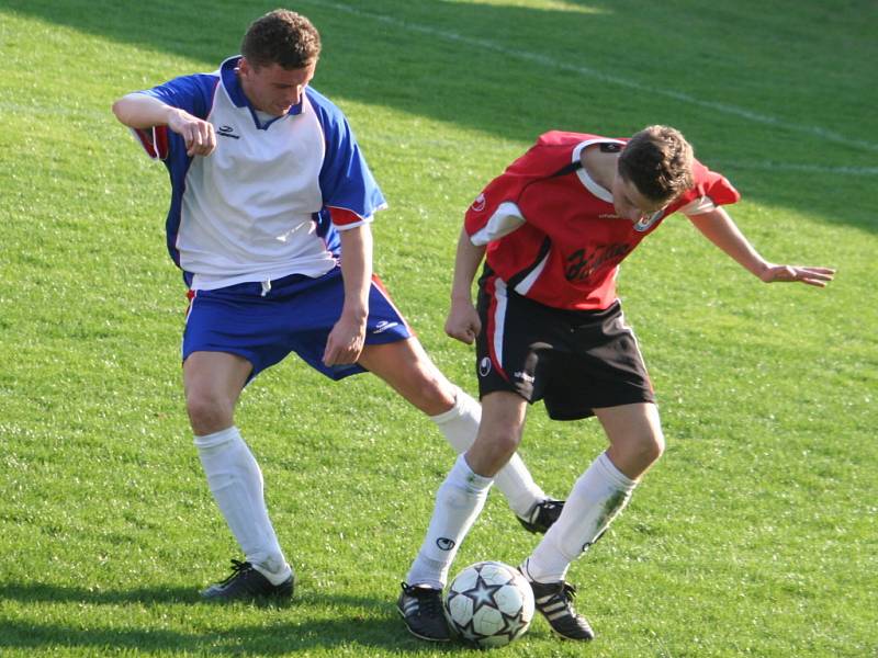 Okresní přebor: Moravany (v červeném) vs. Žarošice