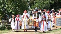 Dožínky ve skanzenu jsou ve Strážnici již tradiční folklorní akcí.