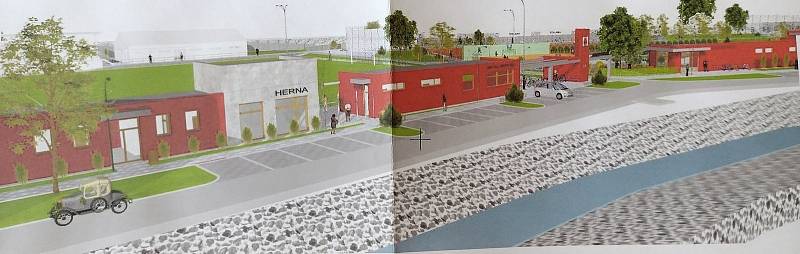 Vizualizace budoucí podoby sportovního areálu v Dolních Bojanovicích. Foto se svolením OÚ DB