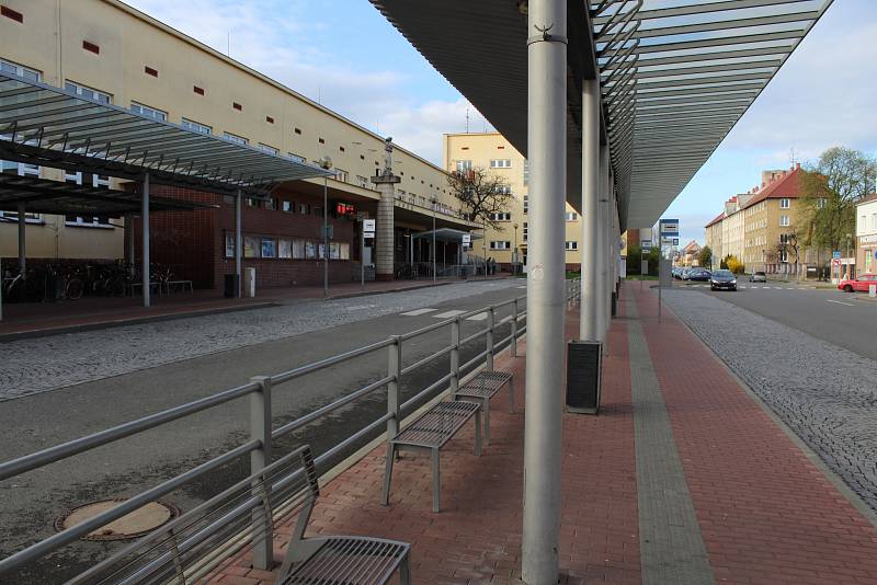 Stávka řidičů autobusů ve Veselí nad Moravou.