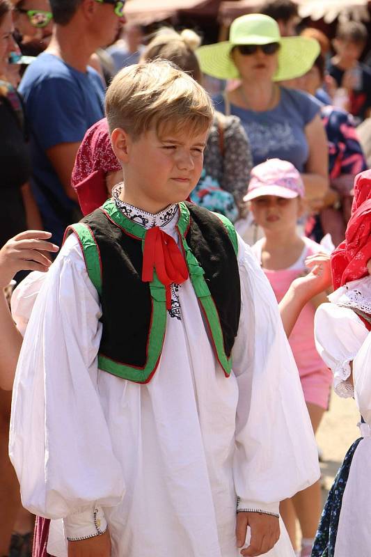 Dožínky ve skanzenu jsou ve Strážnici již tradiční folklorní akcí.