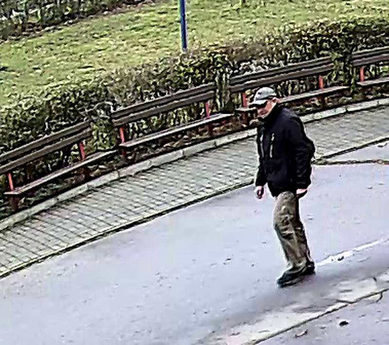 Kamera zachytila muže u základní školy v Dolních Bojanovicích, odkud zmizelo horské kolo.