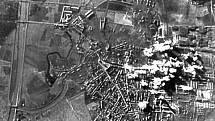Snímek Hodonína pořízený z kokpitu amerických bombardérů 20. listopadu.