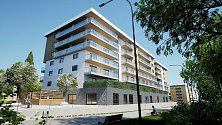 Plánovaná podoba bytového komplexu Sorina v hodonínské místní části Bažantnice.