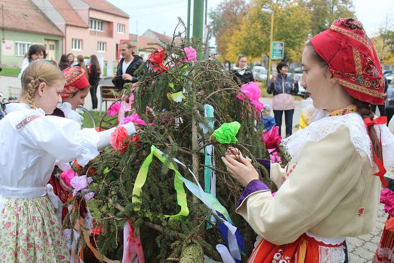 Páteční zahájení letošních hodů v Hroznové Lhotě.