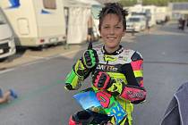 Desetiletý Šimon Kučeřík je mistr České a Slovenské Republiky v silničních motocyklových závodech miniracing.