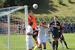 V úvodním kole nového ročníku MSFL porazil nováček FK Blansko (modré dresy) v regionálním derby tým MFK Vyškov 3:1.