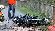 Nehoda motorky zastavila na dvě hodiny provoz mezi Blanskem a Jedovnicemi.