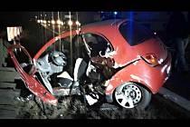 Nehoda dvou aut zkomplikovala provoz na silnici I/43 u Sebranic.