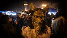 V Boskovicích krampusáci naháněli hrůzu. Za maskami se skrývali také členové hasičského sboru Mazurie.