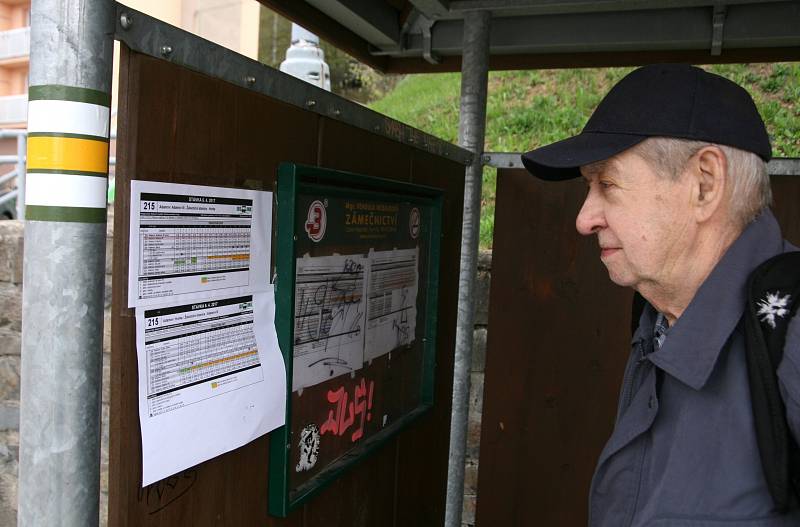 V Adamově jezdil ve čtvrtek kvůli stávce řidičů ČAD Blansko jen jeden autobus.