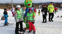 Preventivní akce policie ve ski areálu v Olešnici.
