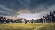 Fotbalisté Rájce-Jestřebí (zelenobílé dresy) v přípravě porazili Kunštát 6:3.