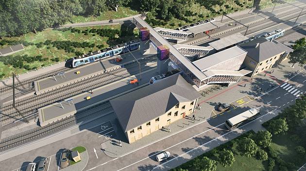 Takto bude vypadat adamovské nádraží po rozsáhlé rekonstrukci za 834 milionů korun.
