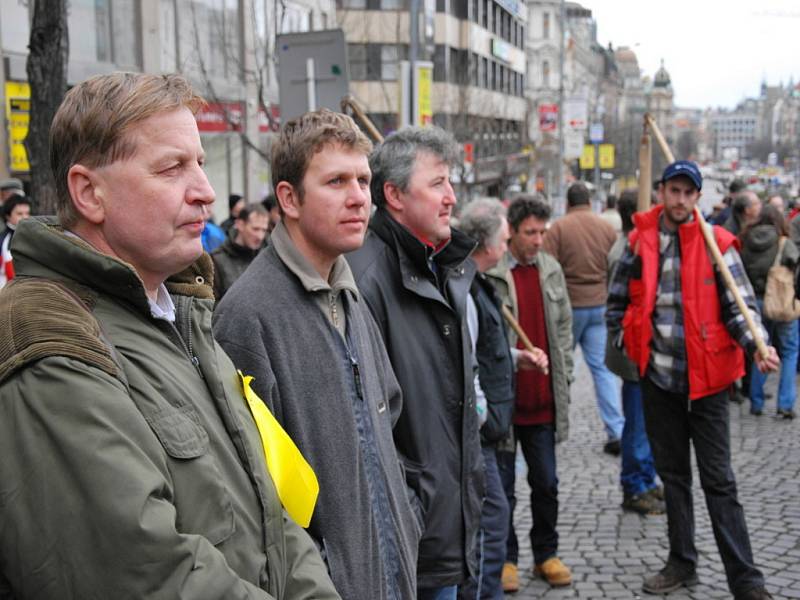 Protest blanenských zemědělců v Praze