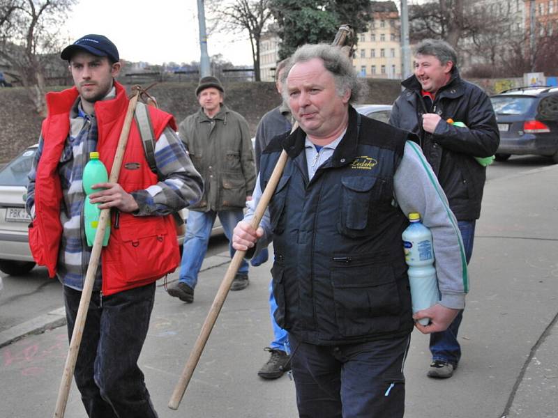 Protest blanenských zemědělců v Praze