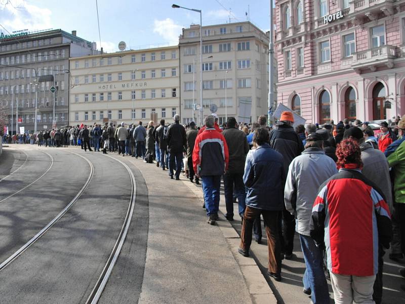 Protest zemědělců v Praze