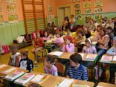První školní den v základní škole v Jabloňanech.