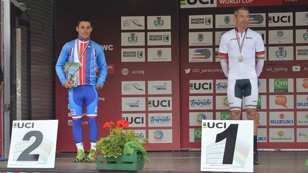 Závodník Favoritu Brno obsadil stříbro v silničním hromadném závodě v italské Corridonii.