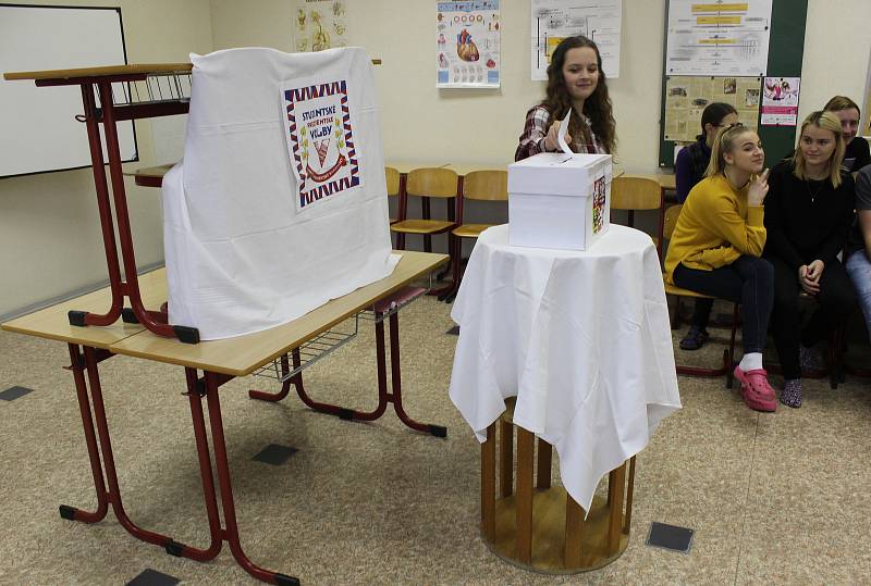 Na Obchodní akademie a střední zdravotnické škole v Blansku volili studenti prezidenta. Nanečisto.