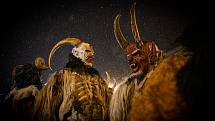 V Boskovicích krampusáci naháněli hrůzu. Za maskami se skrývali také členové hasičského sboru Mazurie.