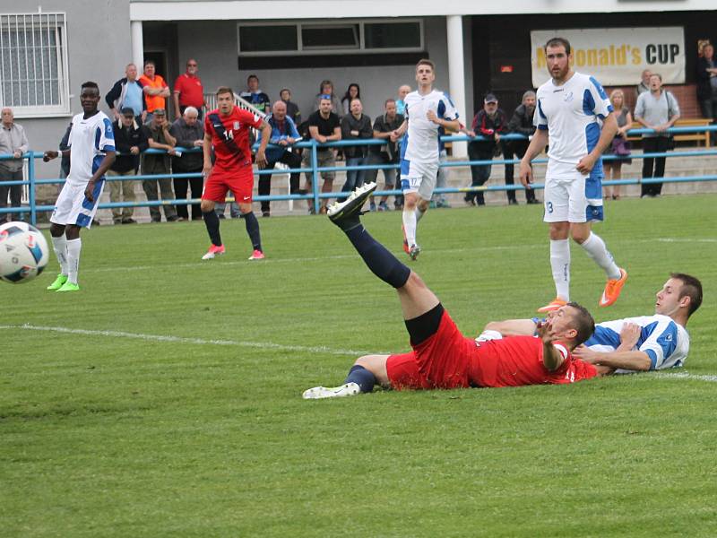 V utkání 26. kola Moravskoslezské fotbalové ligy (MSFL) Blansko rozdrtilo Viktorii Otrokovice 4:0.