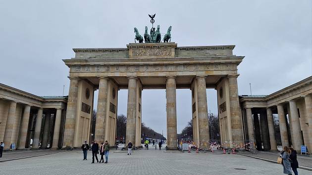 Braniborská brána v Berlíně.