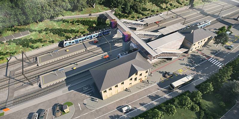 Dvě ostrovní nástupiště a nová lávka vzniknou v železniční stanici v Adamově na Blanensku.