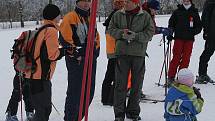 Dětský slalom v lyžařském areálu v Hlubokém u Kunštátu.