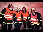 Čtveřice hasičů z Velkých Opatovic, kteří vybojovali třetí místo na mistrovství republiky ve vyprošťování lidí z havarovaných vozidel.