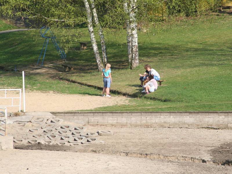 Blanenská přehrada bez vody