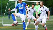 Blanensko (v modrém) v Superlize malého fotbalu dvakrát obrátilo duel s Olomoucí a zajistilo si čtvrtfinále play-off.