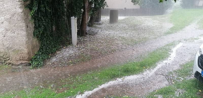 Následky bouřky na hranici Jihomoravského s Olomouckým krajem.