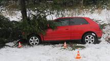 Nárazem do stromu skončila v sobotu brzo ráno jízda osmadvacetiletého muže. Ten s autem Audi A3 na trase Hrádkov – Vratíkov nezvládl řízení a při projíždění levotočivé zatáčky vyjel mimo silnici, kde se zastavil až nárazem o strom.