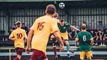 Fotbalisté Ráječka (v zeleném) zdolali brněnskou Spartu 3:0.